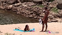 the massive cocked black dude picking up on the nudist beach. so easy when you re armed with such a blunderbuss.